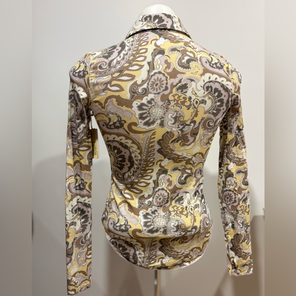 NWT-Wilfred Paisley Button-Down Shirt - Picture 4 of 8
